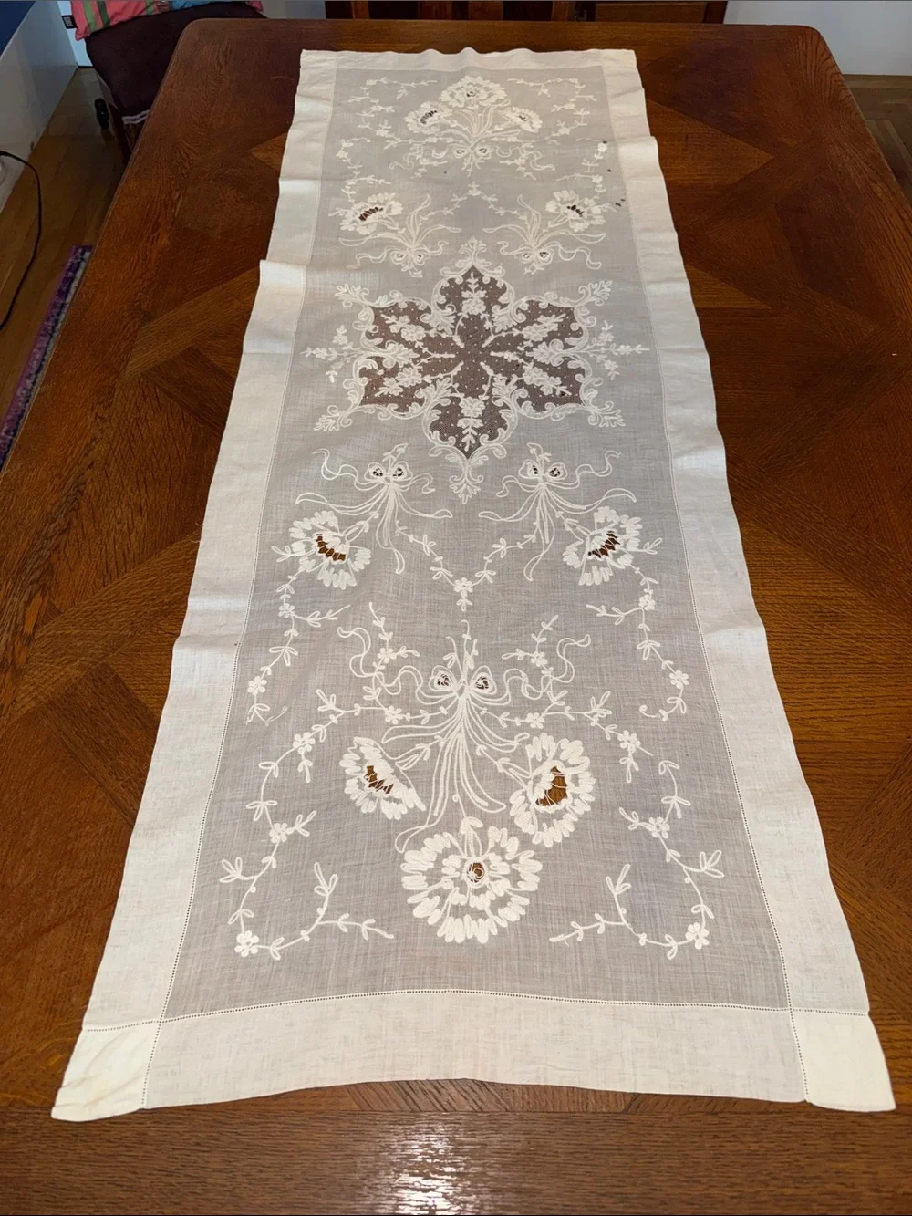 Antique table runner